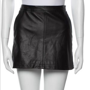 Joie leather mini skirt